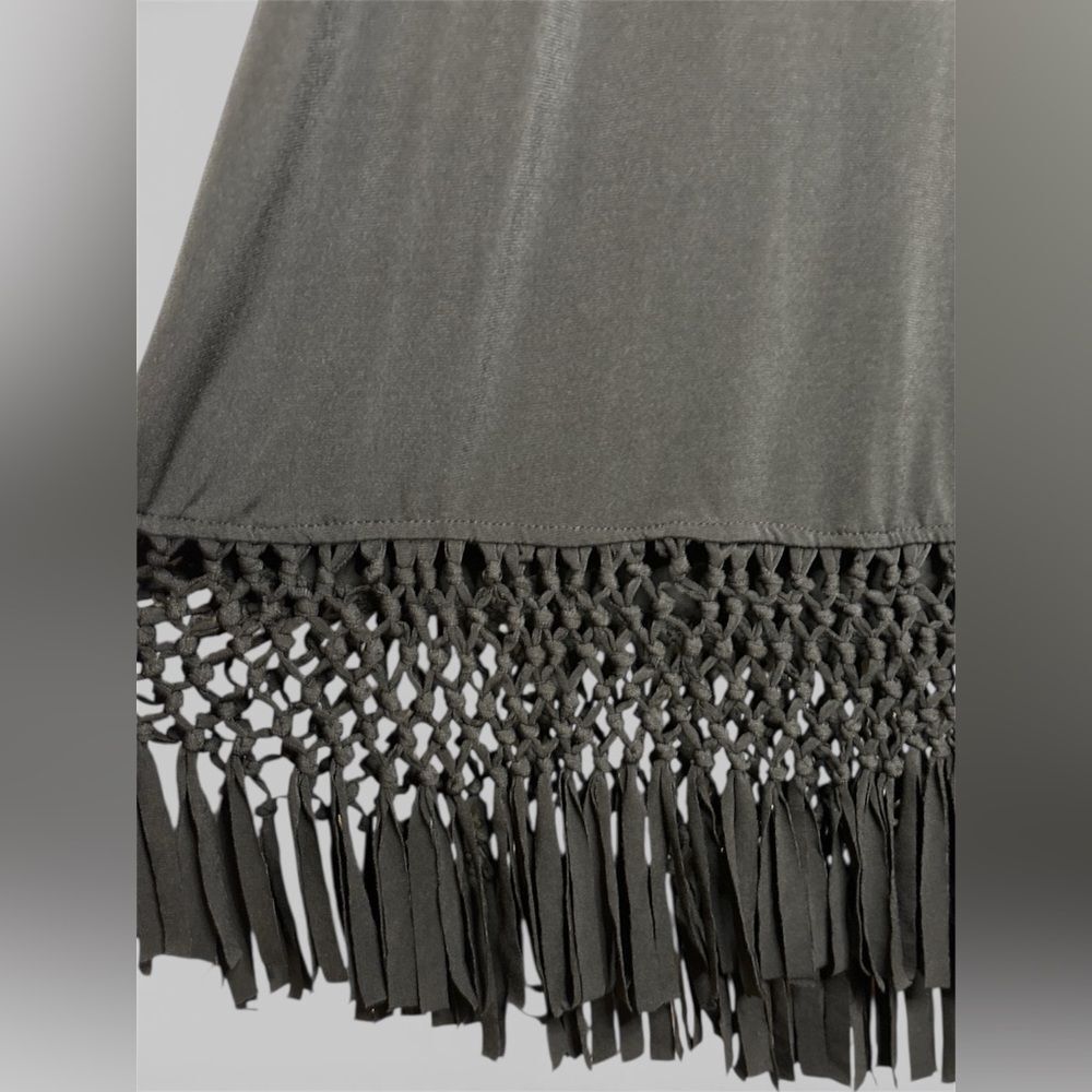 Dotti Women’s Black Fringe Braided Top Size M - Picture 2 of 3